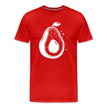 Avocado - Männer Premium Bio T-Shirt - Rot - Vorne - Damien (186cm)