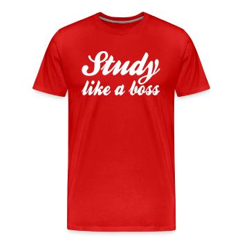 Étude Dire - T-shirt bio Premium Homme - rouge - Devant - Damien (186cm)