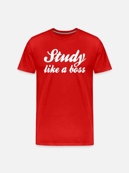 Study Saying - Men's Premium Organic T-Shirt - red