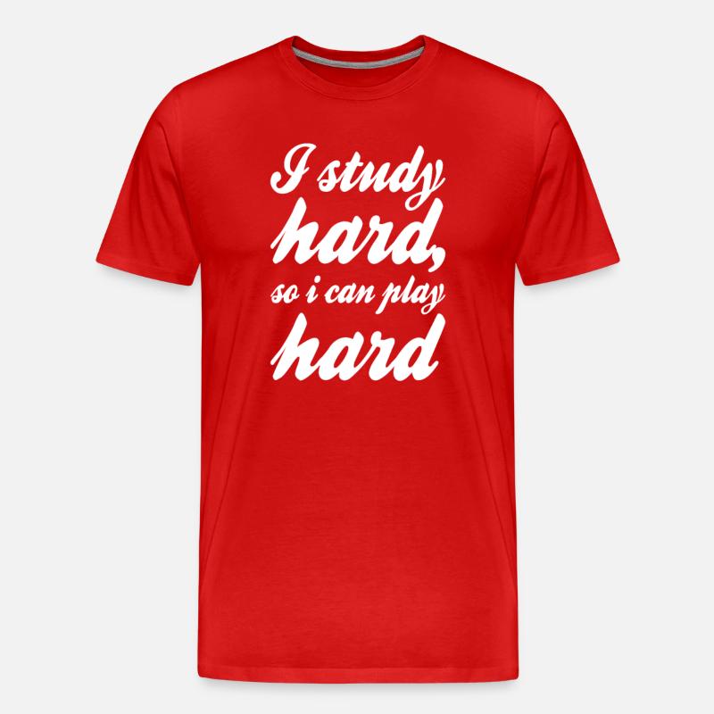 Studieren Spruch - Männer Premium Bio T-Shirt - Rot