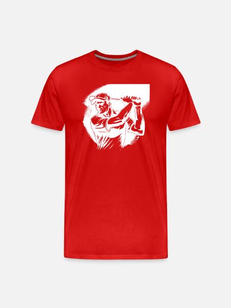 Golf Golfer - Männer Premium Bio T-Shirt - Rot