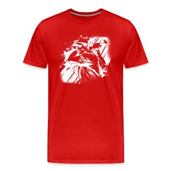 Golf Golfer - Männer Premium Bio T-Shirt - Rot - Vorne - Damien (186cm)