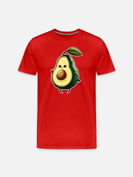 Avocado - Men's Premium Organic T-Shirt - red