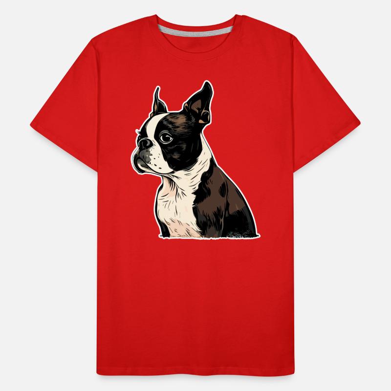 Boston Terrier Männer Premium Bio T-Shirt