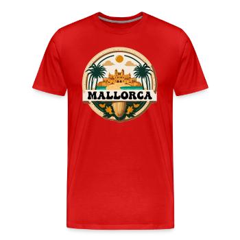 Logo de Majorque - T-shirt bio Premium Homme - rouge - Devant - Damien (186cm)