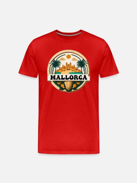 Mallorca Logo - Men's Premium Organic T-Shirt - red