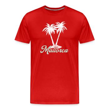 Majorque - T-shirt bio Premium Homme - rouge - Devant - Damien (186cm)