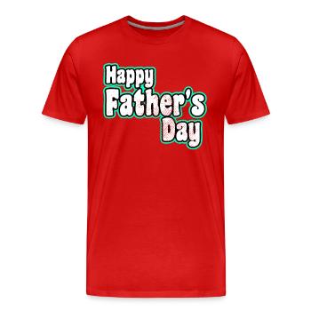 Happy Father's day - Männer Premium Bio T-Shirt - Rot - Vorne - Damien (186cm)