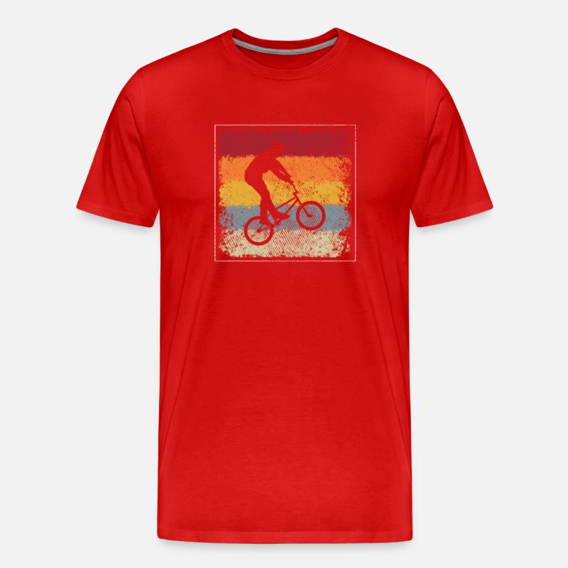 BMX Retro - Männer Premium Bio T-Shirt - Rot