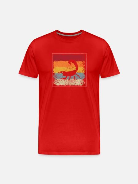 Scorpio Retro - Men's Premium Organic T-Shirt - red