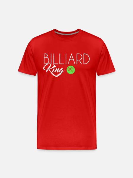 Billiard King - Männer Premium Bio T-Shirt - Rot