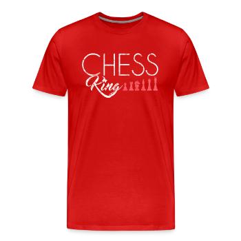 Roi des échecs - T-shirt bio Premium Homme - rouge - Devant - Damien (186cm)