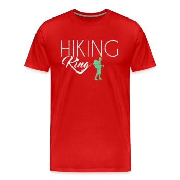 Hiking King - Männer Premium Bio T-Shirt - Rot - Vorne - Damien (186cm)