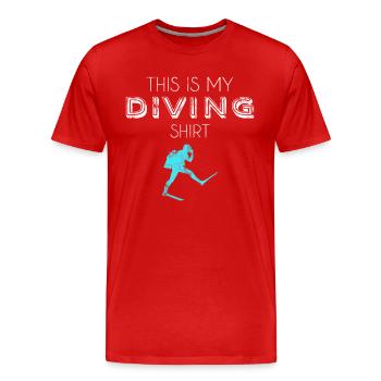 diving shirt - Männer Premium Bio T-Shirt - Rot - Vorne - Damien (186cm)