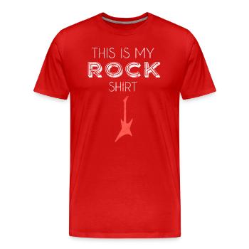 Jupe chemise - T-shirt bio Premium Homme - rouge - Devant - Damien (186cm)