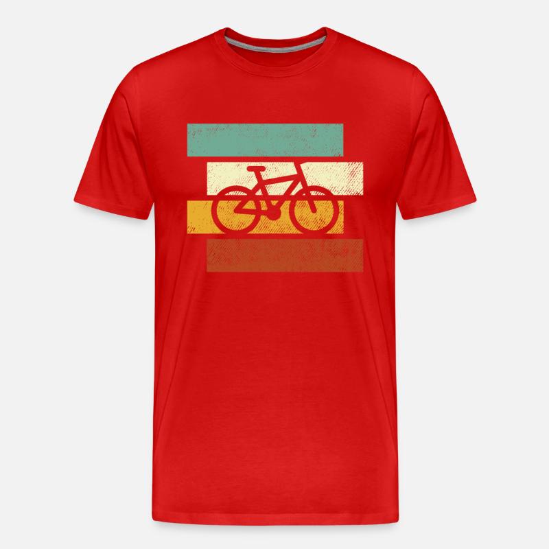Fahrrad Retro - Männer Premium Bio T-Shirt - Rot
