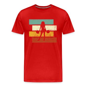 Cheerleading Rétro - T-shirt bio Premium Homme - rouge - Devant - Damien (186cm)