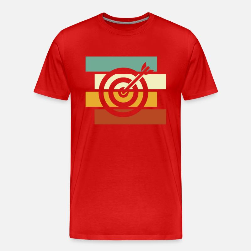 Darts Retro - Männer Premium Bio T-Shirt - Rot