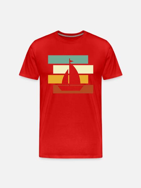 Sailing Retro - Men's Premium Organic T-Shirt - red