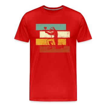 Paintball Rétro - T-shirt bio Premium Homme - rouge - Devant - Damien (186cm)