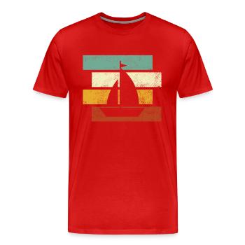 Rétro de la voile - T-shirt bio Premium Homme - rouge - Devant - Damien (186cm)