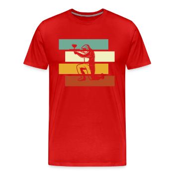 Paintball Rétro - T-shirt bio Premium Homme - rouge - Devant - Damien (186cm)