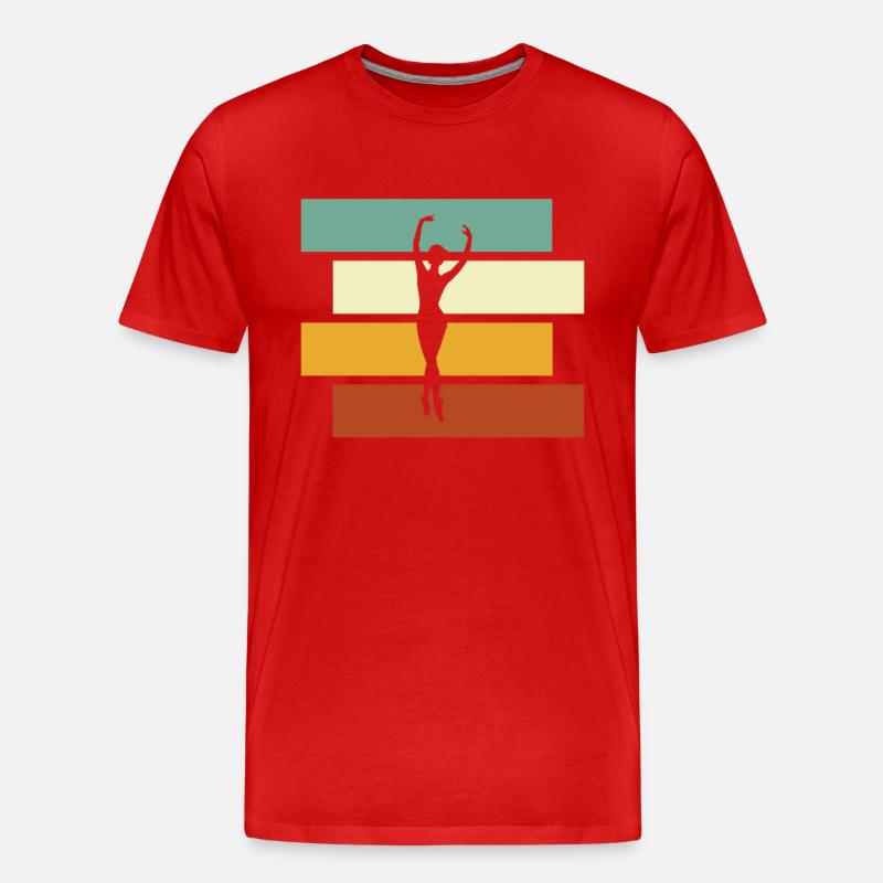 Tanzen Retro - Männer Premium Bio T-Shirt - Rot