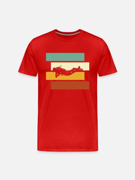 Diving Retro - Men's Premium Organic T-Shirt - red