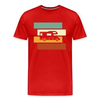 Motorhome Retro - Men's Premium Organic T-Shirt - red - Front - Damien (186cm)