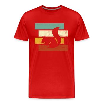 Eichhörnchen Retro - Männer Premium Bio T-Shirt - Rot - Vorne - Damien (186cm)