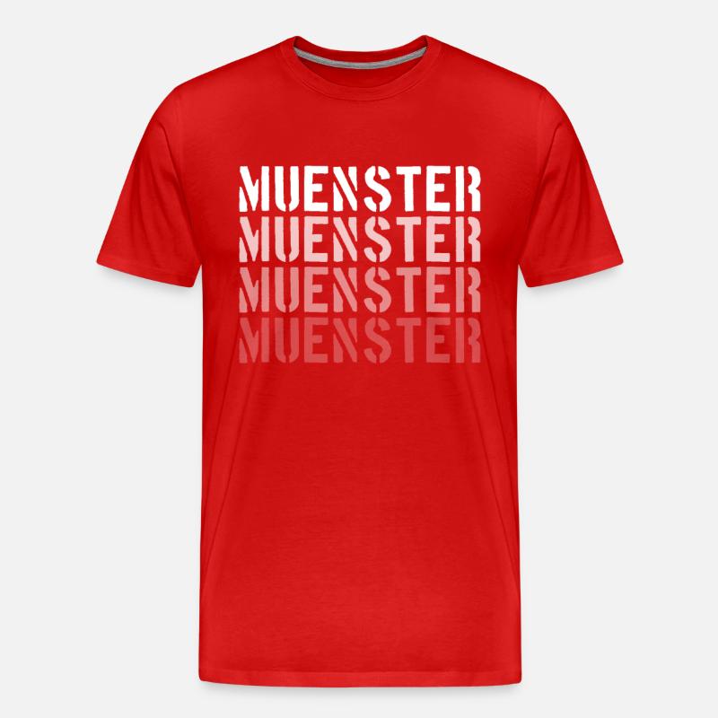 Münster - Männer Premium Bio T-Shirt - Rot