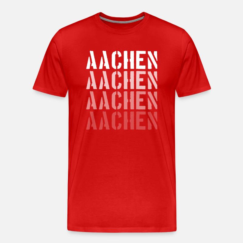 Aachen - Männer Premium Bio T-Shirt - Rot