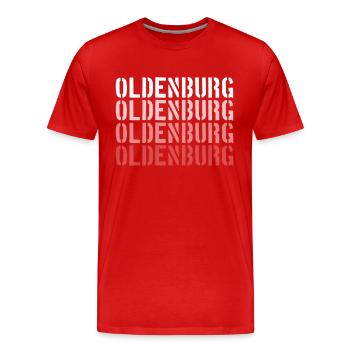 Oldenburg - T-shirt bio Premium Homme - rouge - Devant - Damien (186cm)