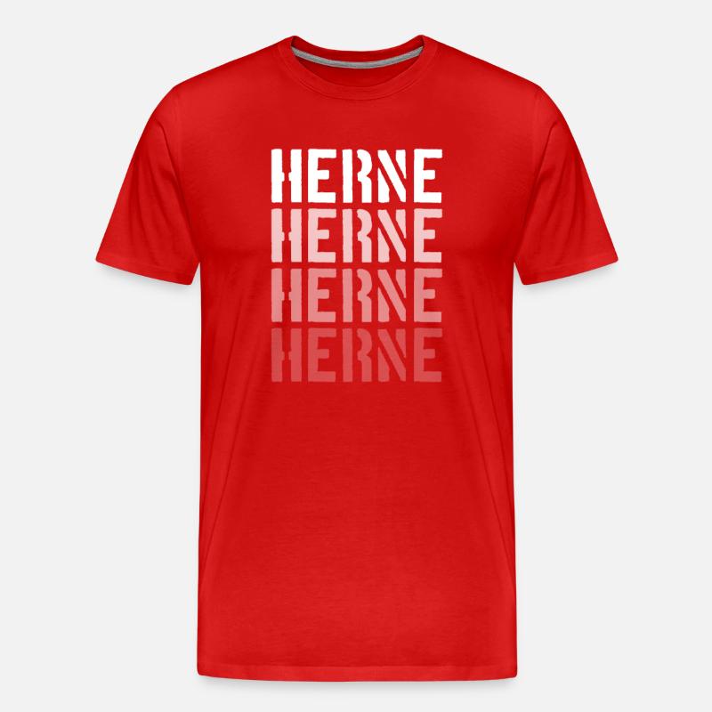 Herne - Männer Premium Bio T-Shirt - Rot