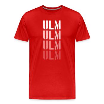 Ulm - Männer Premium Bio T-Shirt - Rot - Vorne - Damien (186cm)