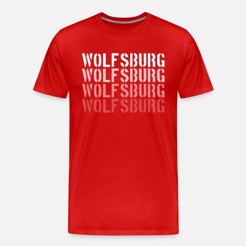 wolfsburg - Männer Premium Bio T-Shirt - Rot