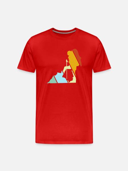 Wandern Retro - Männer Premium Bio T-Shirt - Rot