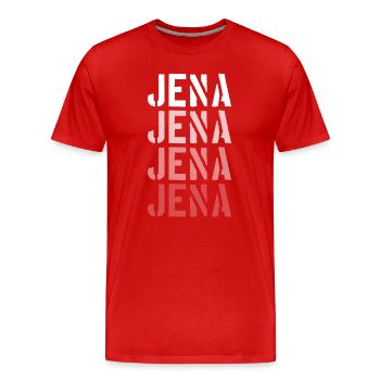Jena - Men's Premium Organic T-Shirt - red - Front - Damien (186cm)