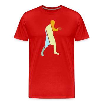 Boxen Retro - Männer Premium Bio T-Shirt - Rot - Vorne - Damien (186cm)