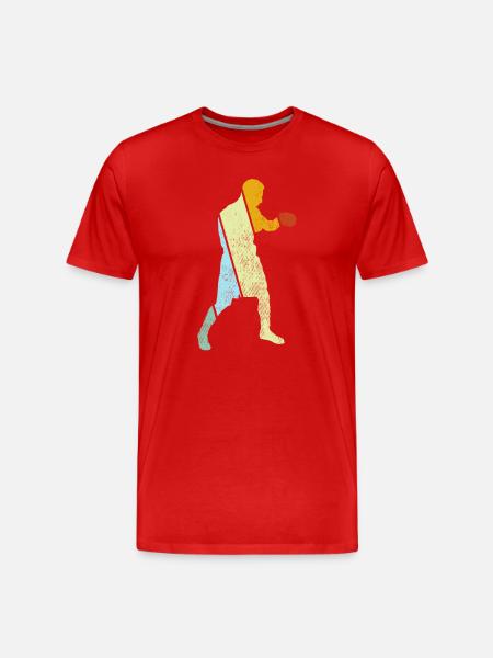 Boxe Rétro - T-shirt bio Premium Homme - rouge