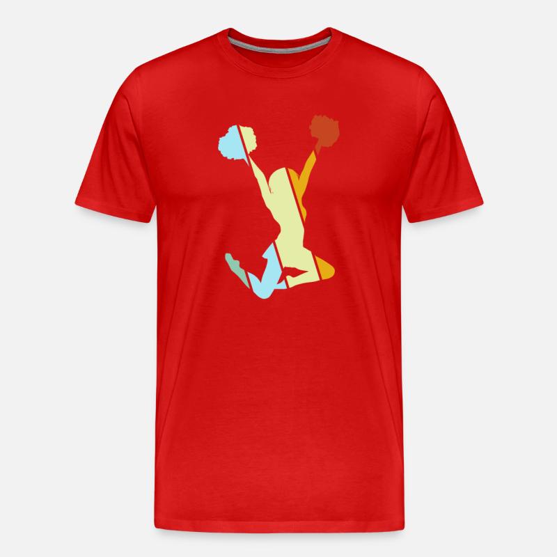 cheerleading retro - Männer Premium Bio T-Shirt - Rot