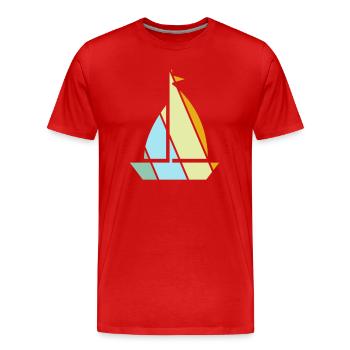 Rétro de la voile - T-shirt bio Premium Homme - rouge - Devant - Damien (186cm)