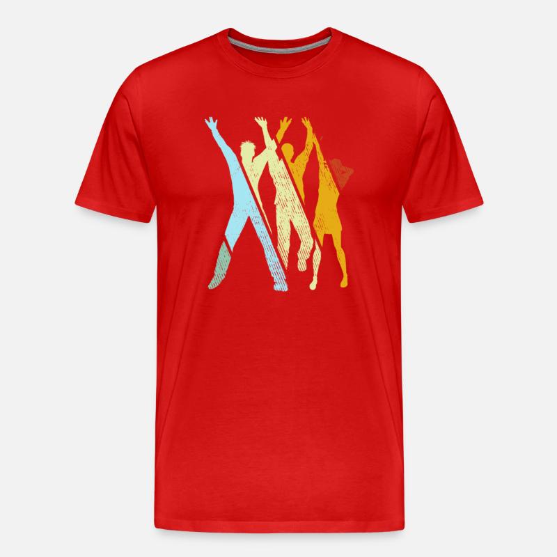 Tanzen Retro - Männer Premium Bio T-Shirt - Rot