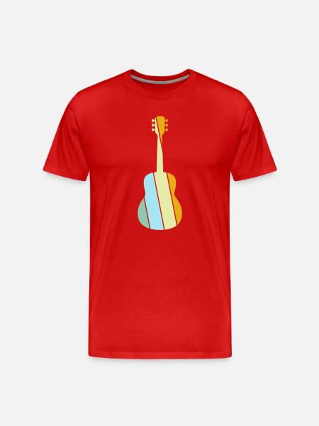 Guitar Retro - Men's Premium Organic T-Shirt - red