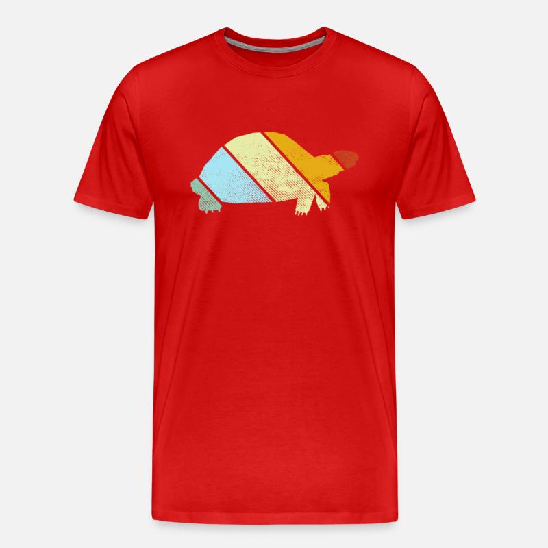 Turtle Retro - Men's Premium Organic T-Shirt - red