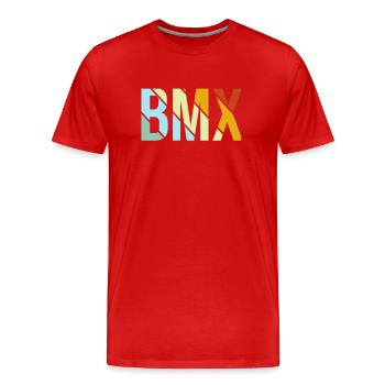 BMX Retro - Männer Premium Bio T-Shirt - Rot - Vorne - Damien (186cm)