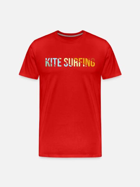 Kite Surfing Retro - Men's Premium Organic T-Shirt - red
