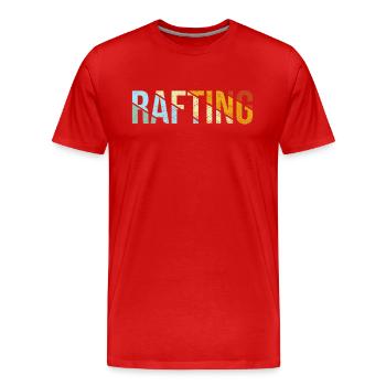 Rafting Retro - Men's Premium Organic T-Shirt - red - Front - Damien (186cm)