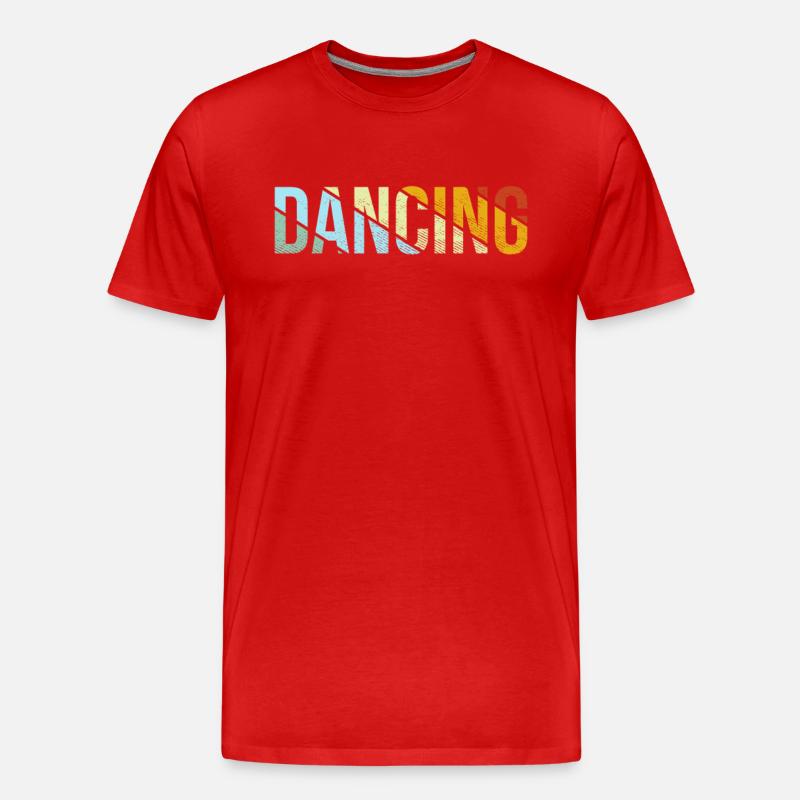 Tanzen Retro - Männer Premium Bio T-Shirt - Rot