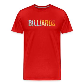 Billiards Retro - Männer Premium Bio T-Shirt - Rot - Vorne - Damien (186cm)